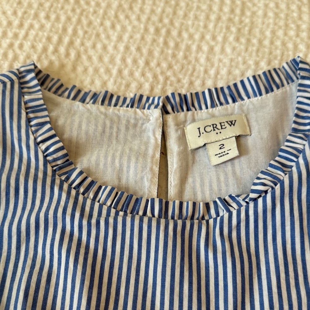 J. Crew Blue and White Striped dress